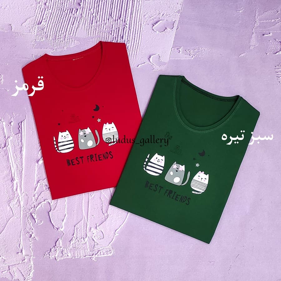 تیشرت زنانه طرح BEST FREINDS — تصویر ۶