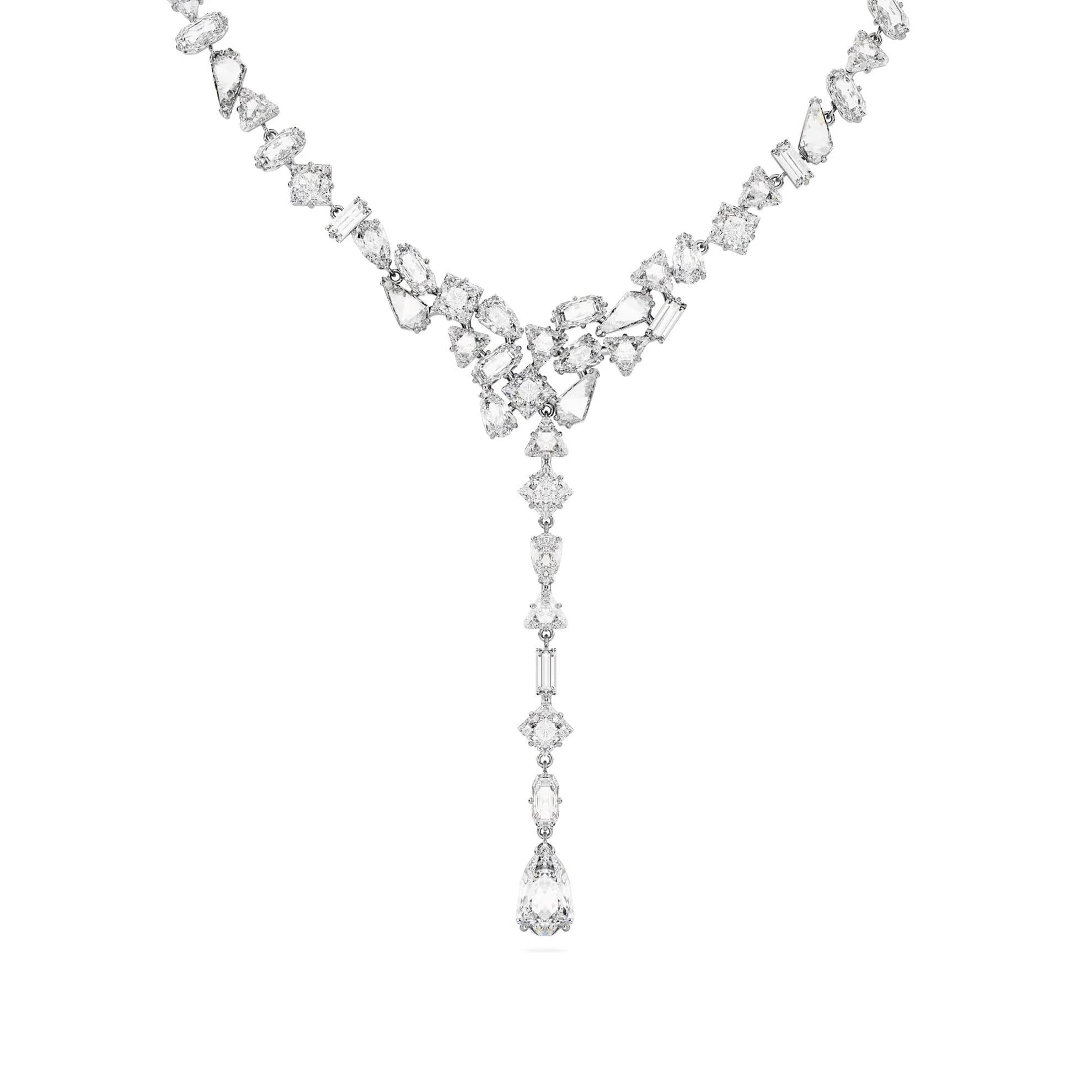 گردنبند سفید سواروسکی اورجینال Swarovski Mesmera Y-Kolye 5661520 — تصویر ۳