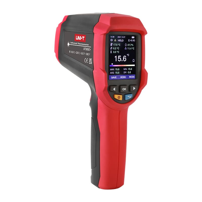 ترمومتر مادون قرمز (حرارت سنج لیزری) 2200 درجه یونیتی +UNI-T UT305C — تصویر ۲