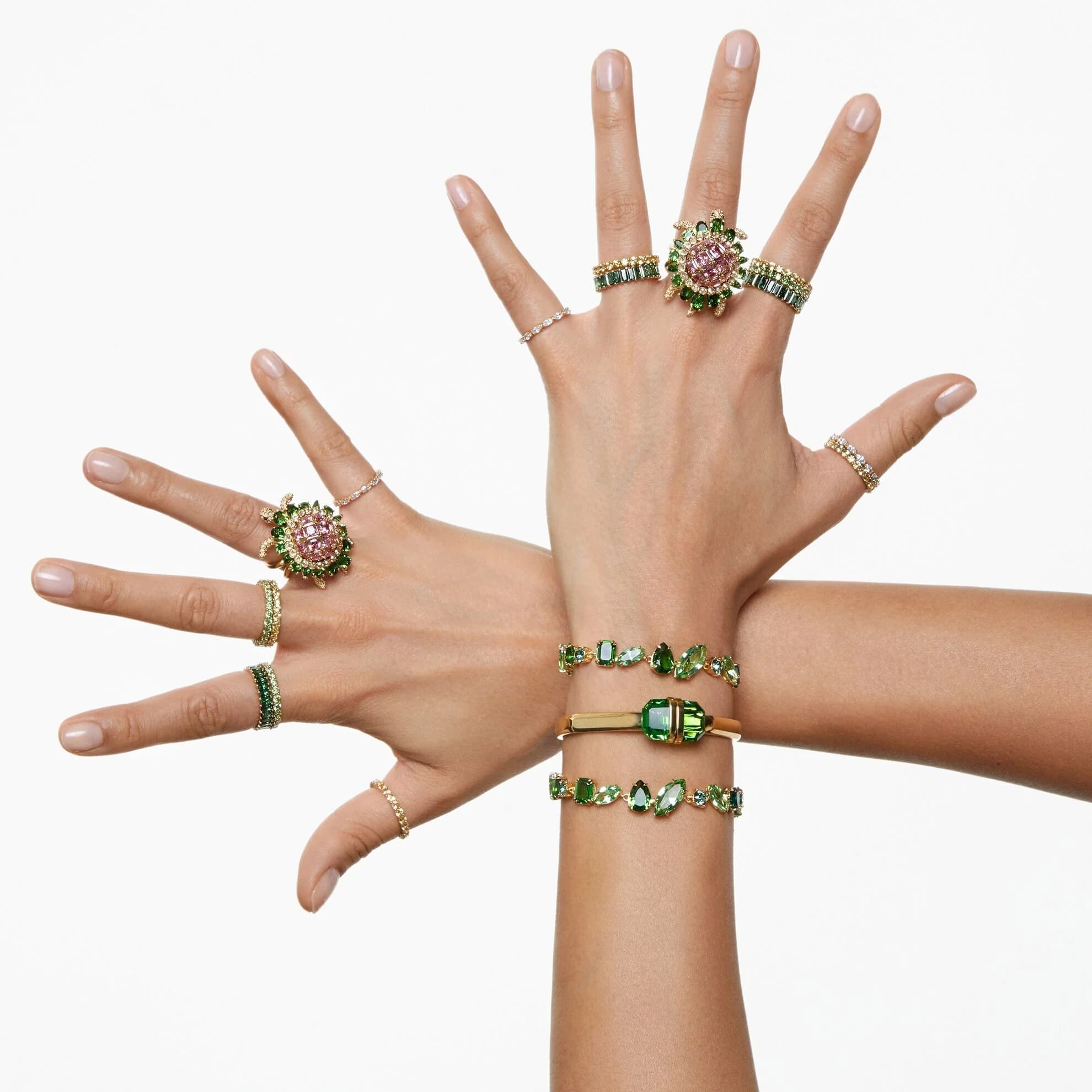 انگشتر لاک پشت سواروسکی اورجینال Swarovski Idyllia cocktail ring — تصویر ۷