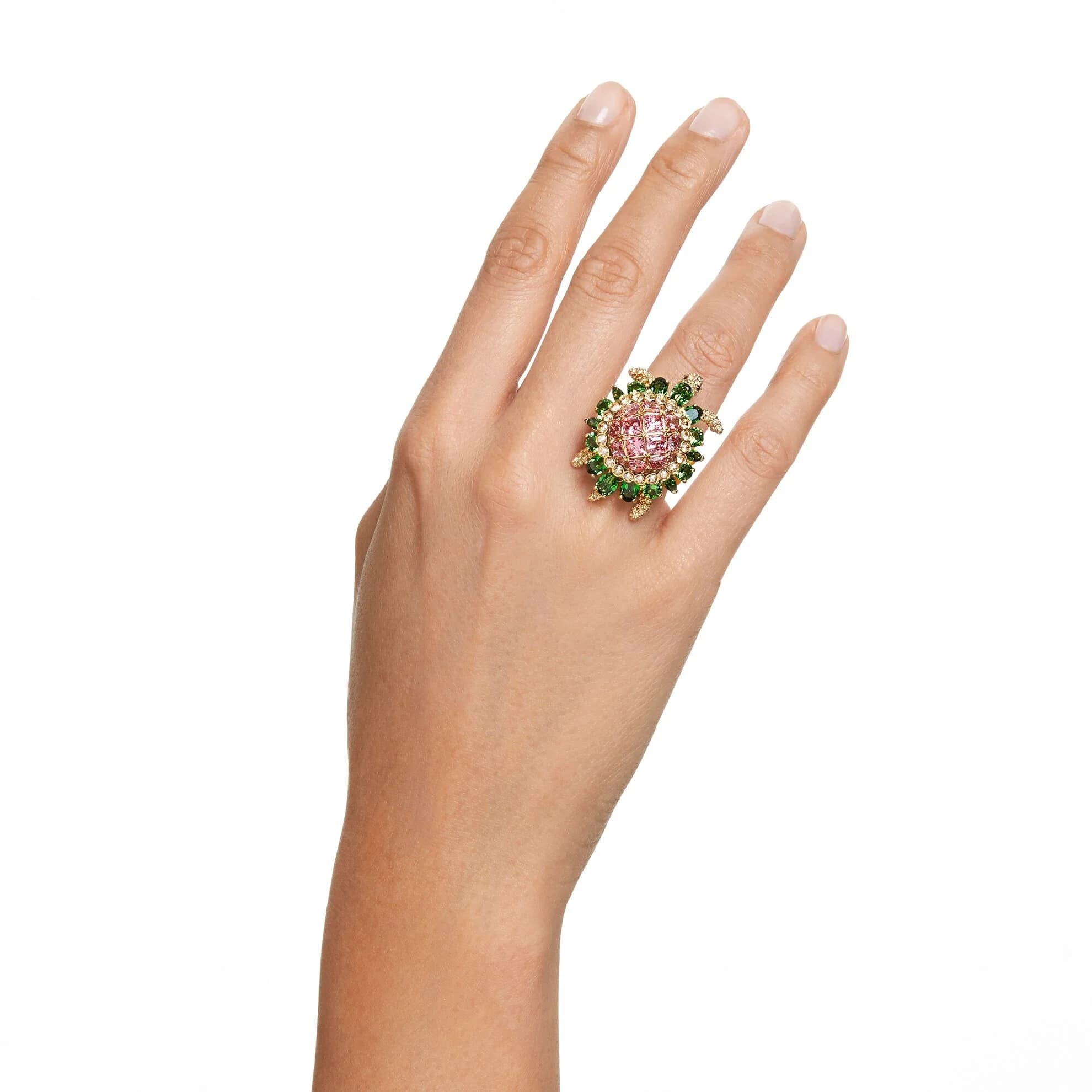 انگشتر لاک پشت سواروسکی اورجینال Swarovski Idyllia cocktail ring — تصویر ۳