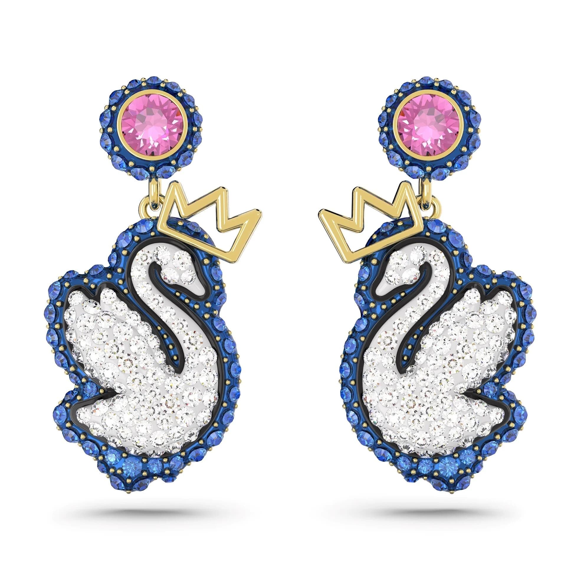 گوشواره ابی سواروسکی اورجینال Swarovski Pop Swan damla küpeler 5649196 — تصویر ۴