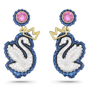 گوشواره ابی سواروسکی اورجینال Swarovski Pop Swan damla küpeler 5649196