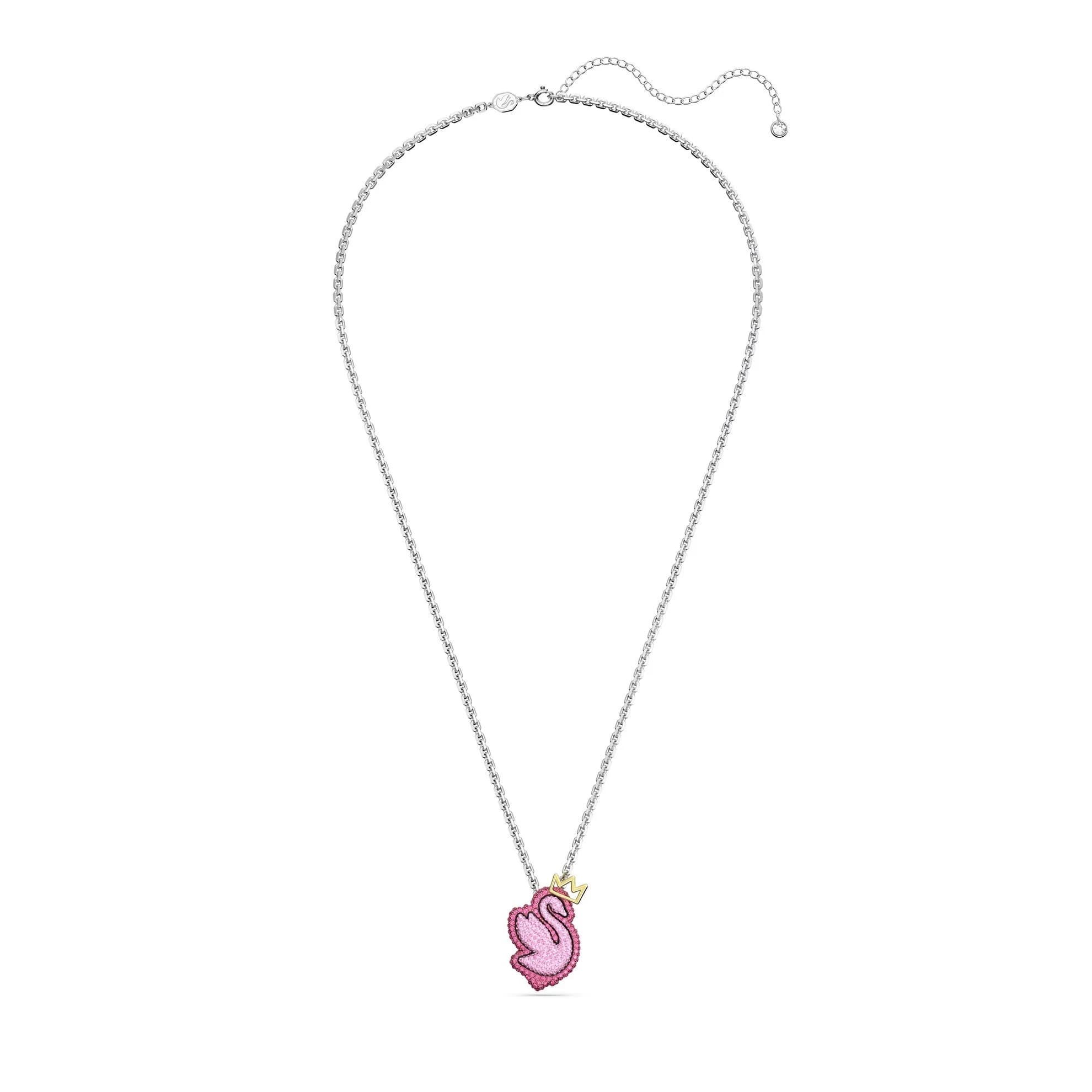 گردنبند صورتی سواروسکی اورجینال Swarovski Pop Swan Kolye 5649195 — تصویر ۶
