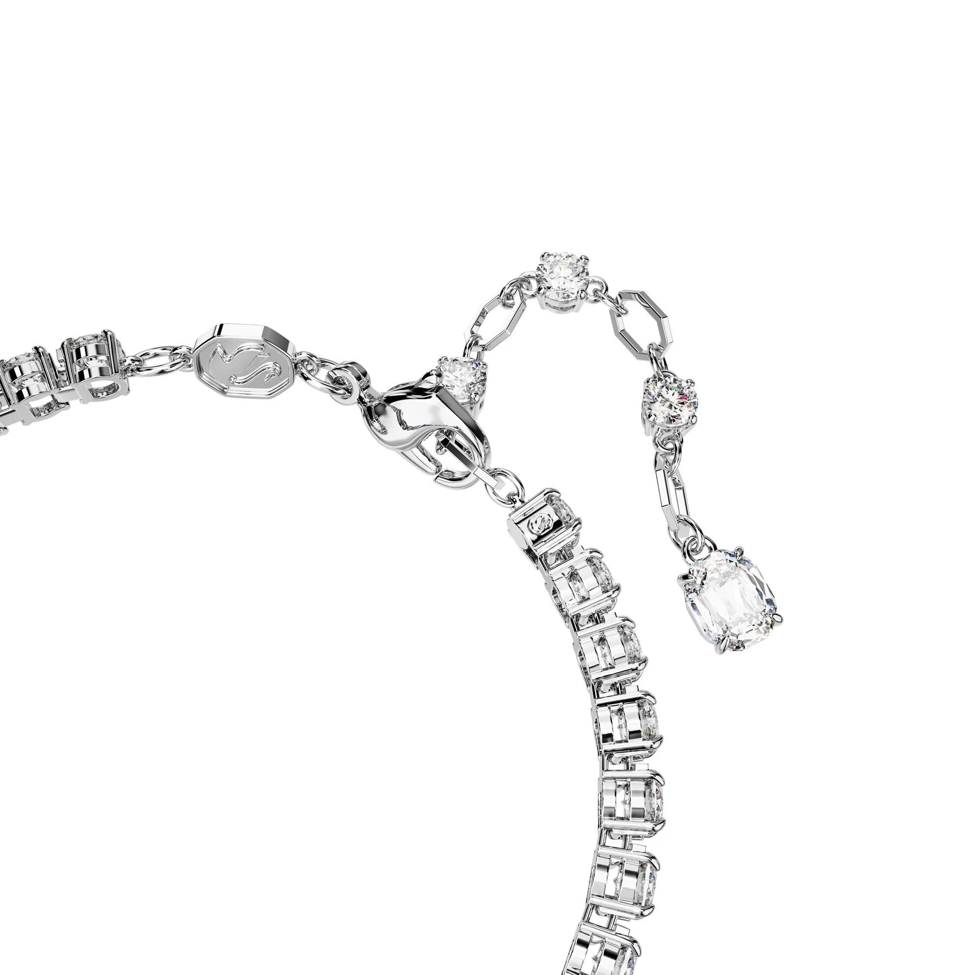 دستبند نقرهای و ابی سواروسکی اورجینال Swarovski Matrix Tennis Bileklik 5666426 — تصویر ۲