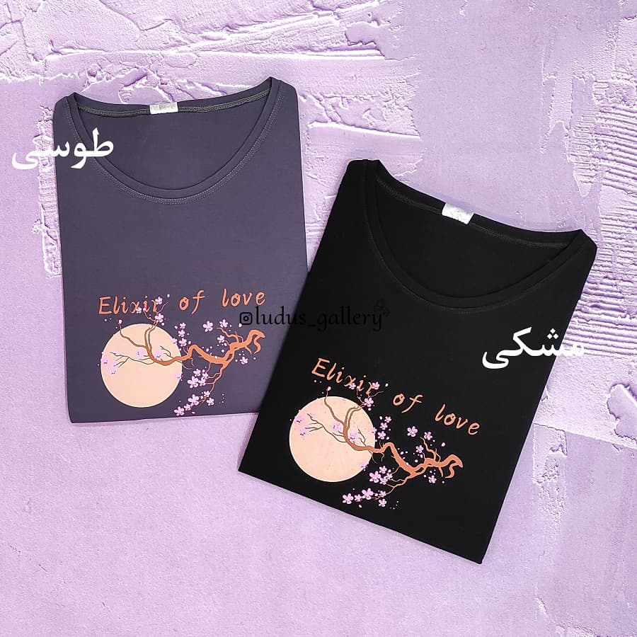 تیشرت قواره دار زنانه طرح شکوفه — تصویر ۶