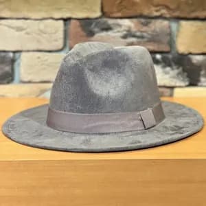کلاه شاپوی فدورا نبوک طوسی تیره ماماسورباتیMamasorbatti Fedora Nabuk Dark Grey 226850795