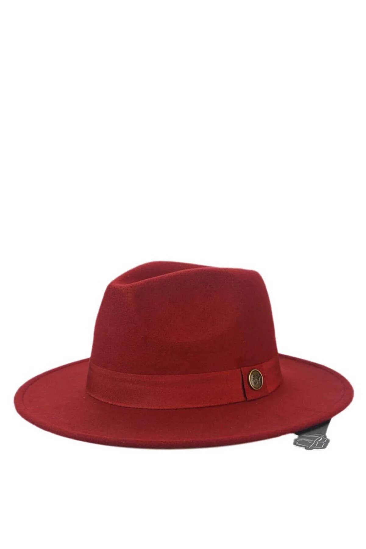 کلاه شاپوی فدورا کشمیری زرشکی ماماسورباتیMamasorbatti Fedora Kashmir Bordo TYC00587503999 — تصویر ۳