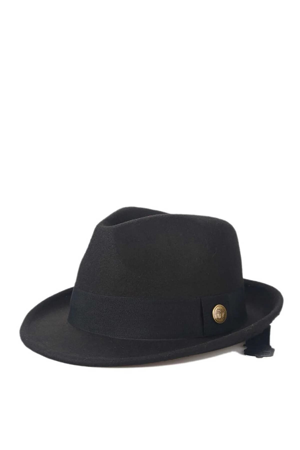 کلاه شاپوی فدورا مشکی ماماسورباتیMamasorbatti Fedora Black 110118 — تصویر ۲