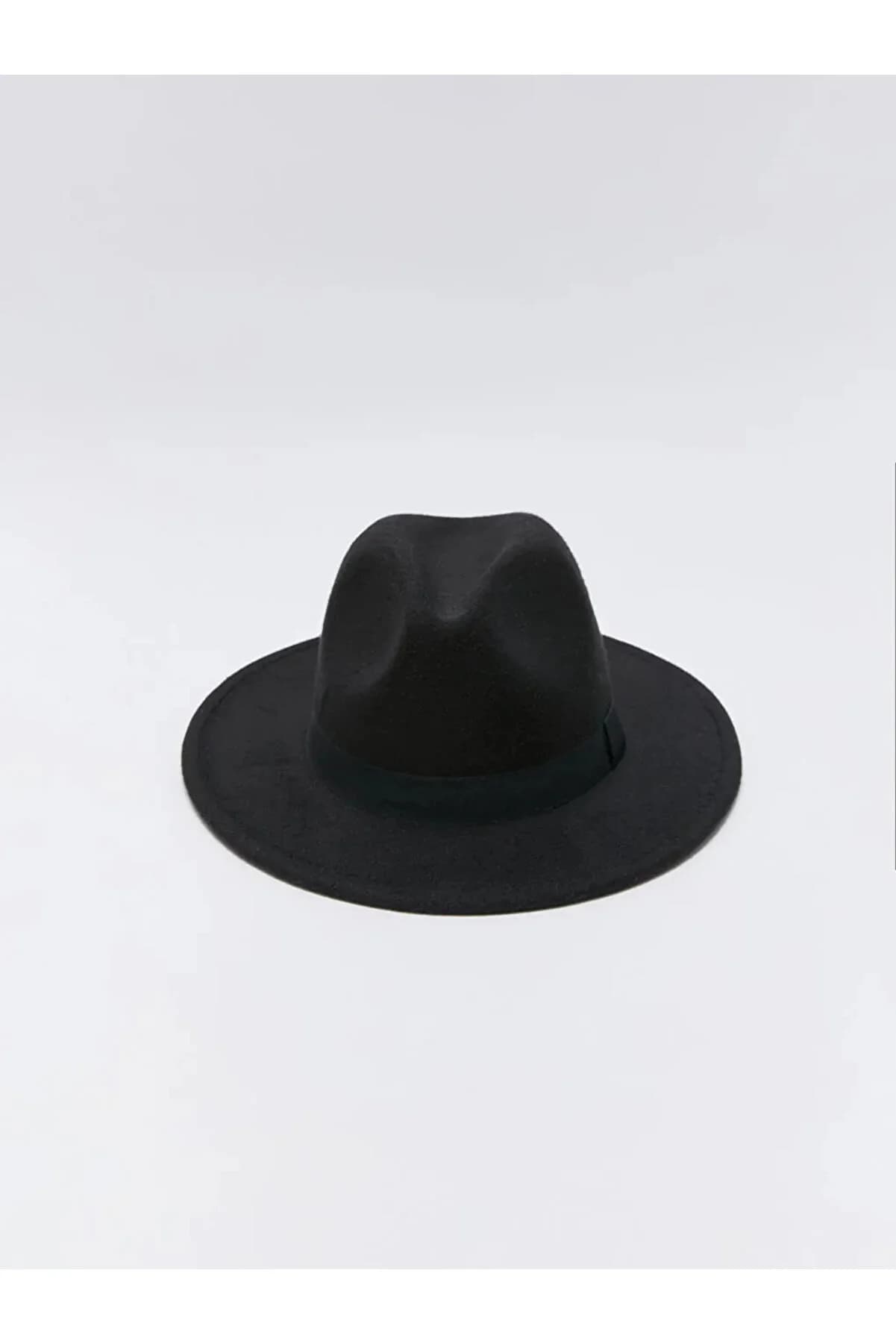 کلاه شاپوی فدورا مشکی ال سی وایکیکیLCW Fedora Black 763604077 — تصویر ۲