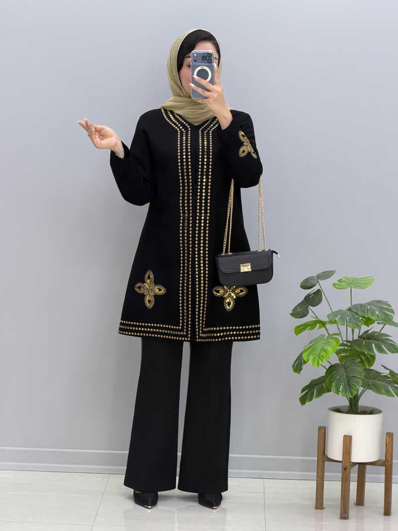مانتو مزونی کرپ کالیسیا کد 458258
