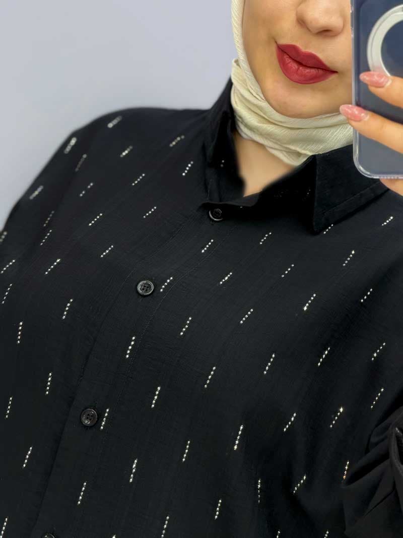 شومیز یقه مردانه بابوس لیزگه کد 333133 — تصویر ۴