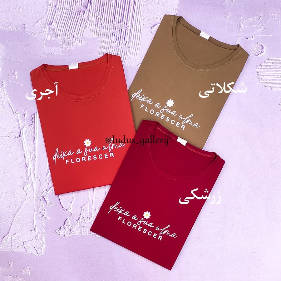 تیشرت زنانه سایز بزرگ طرح FLORESCER — تصویر ۴