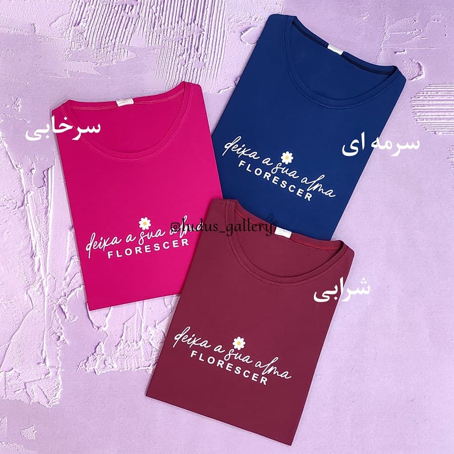 تیشرت زنانه سایز بزرگ طرح FLORESCER — تصویر ۳