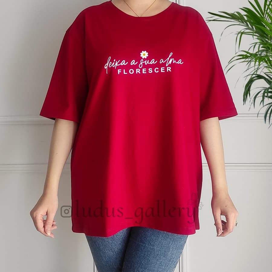 تیشرت زنانه سایز بزرگ طرح FLORESCER — تصویر ۲