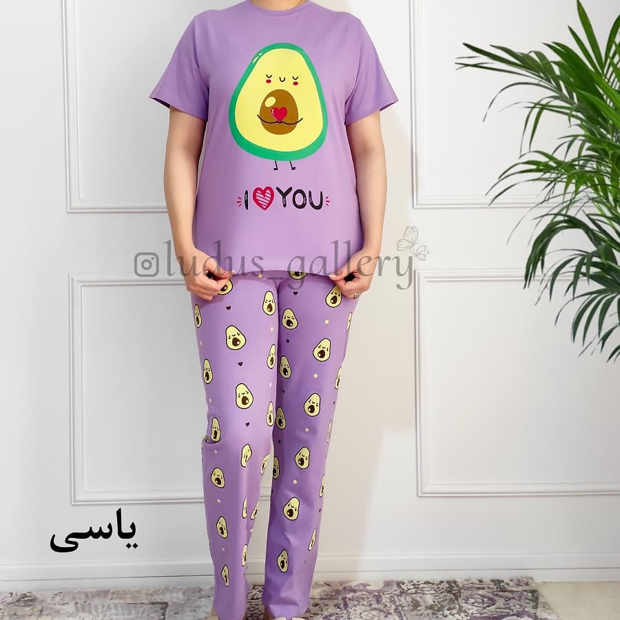 ست تیشرت شلوار زنانه طرح آووکادو — تصویر ۳