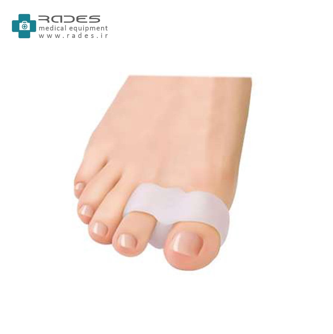 پد سیلیکونی فاصله دهنده انگشتان پا 2 حلقه هالوکس والگوس فوت کر | Footcare