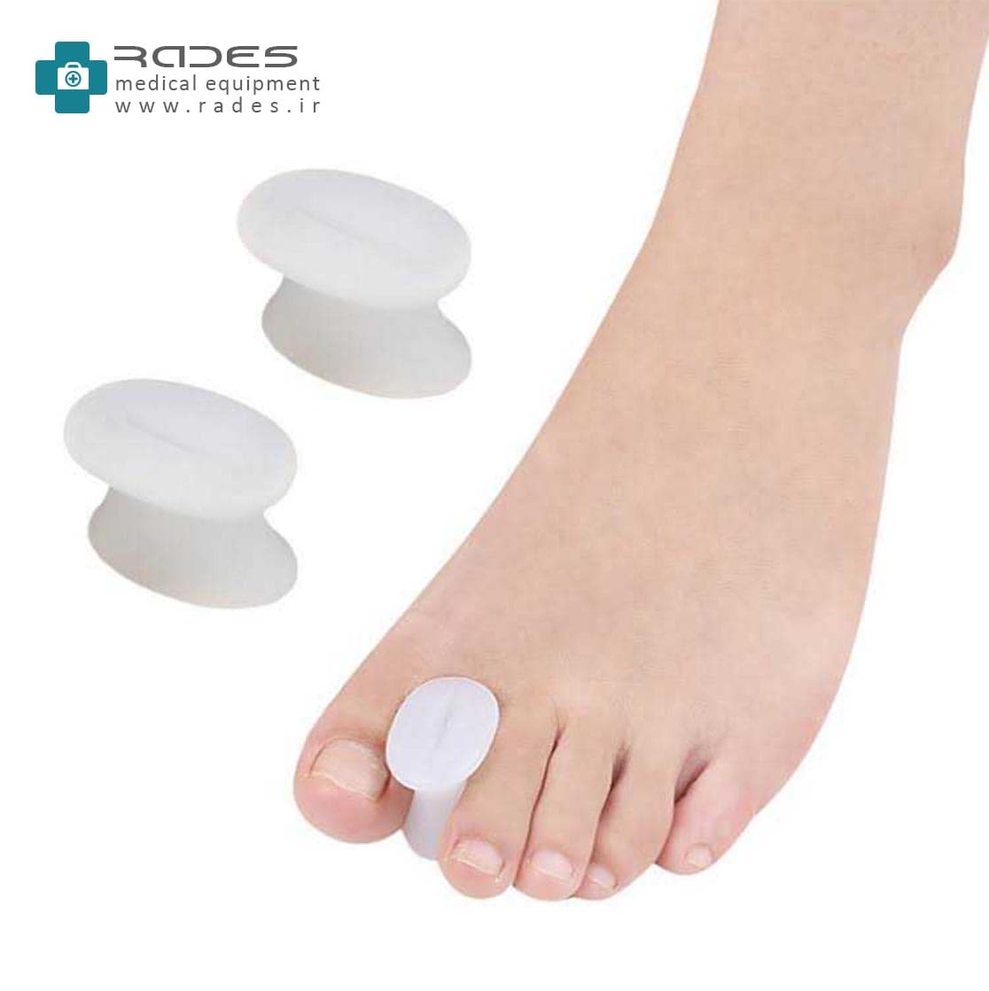 پد سیلیکونی فاصله دهنده انگشتان پا تک حلقه هالوکس والگوس فوت کر | Footcare — تصویر ۲