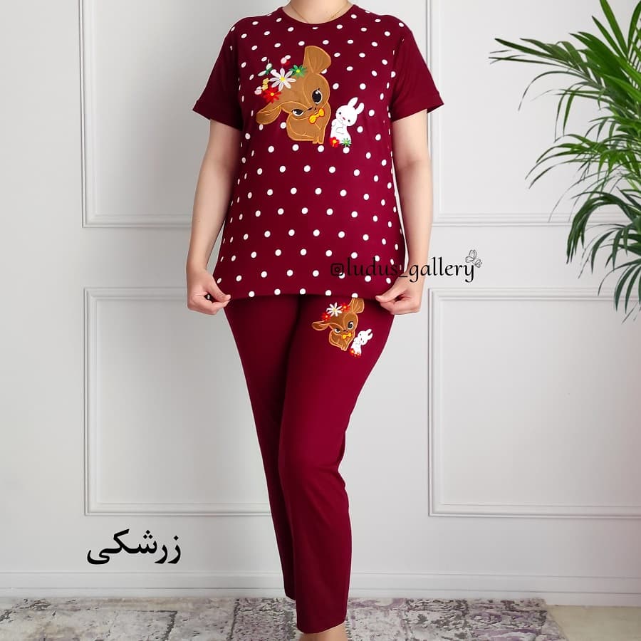 ست تیشرت و شلوار زنانه طرح آهو — تصویر ۸