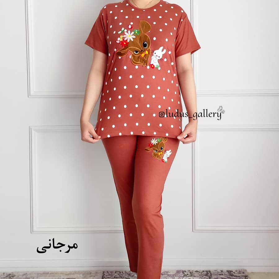 ست تیشرت و شلوار زنانه طرح آهو — تصویر ۹