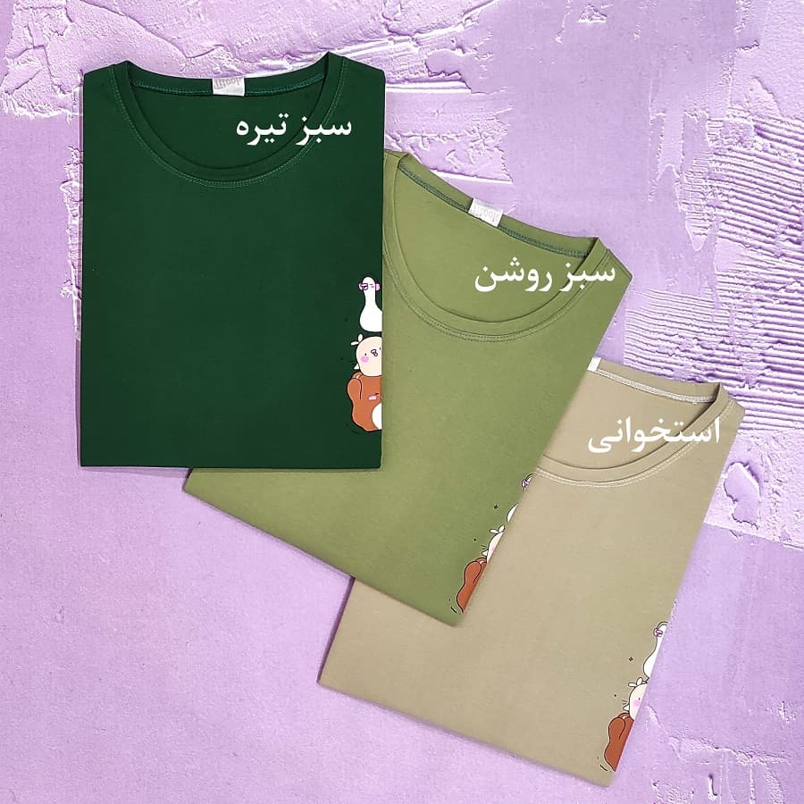 تیشرت قواره دار زنانه طرح عروسکی — تصویر ۵