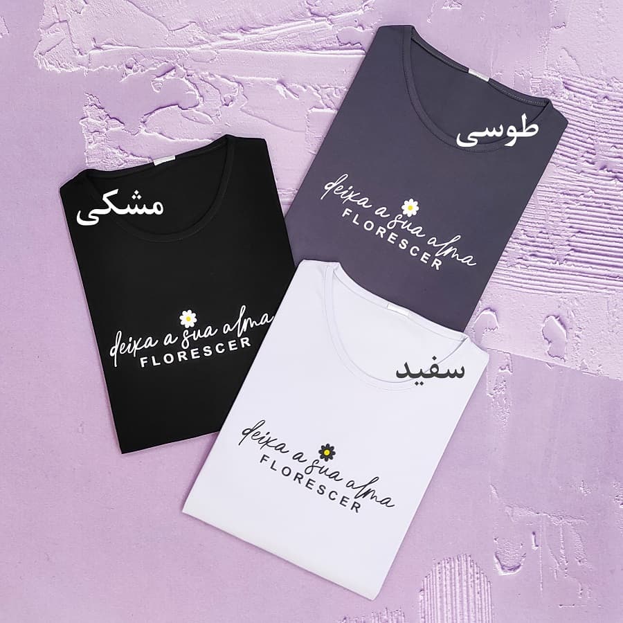 تیشرت اورسایز زنانه طرح FLORESCER — تصویر ۵