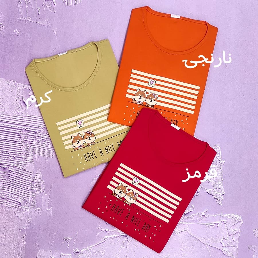 تیشرت اورسایز زنانه طرح HAVE A NICE DAY — تصویر ۶