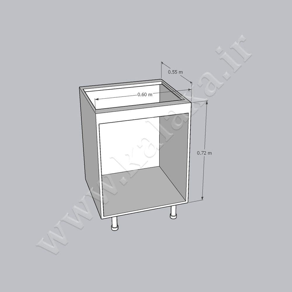 کابینت آماده تکی کشودار هایگلاس ایرانی طول 60 سانتیمتر — تصویر ۳