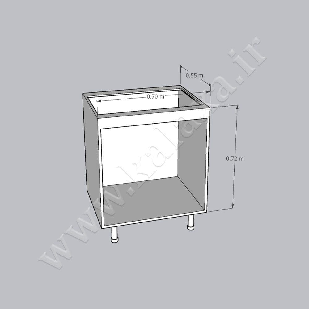 کابینت آماده تکی کشودار ام دی اف طول 70 سانتیمتر — تصویر ۳
