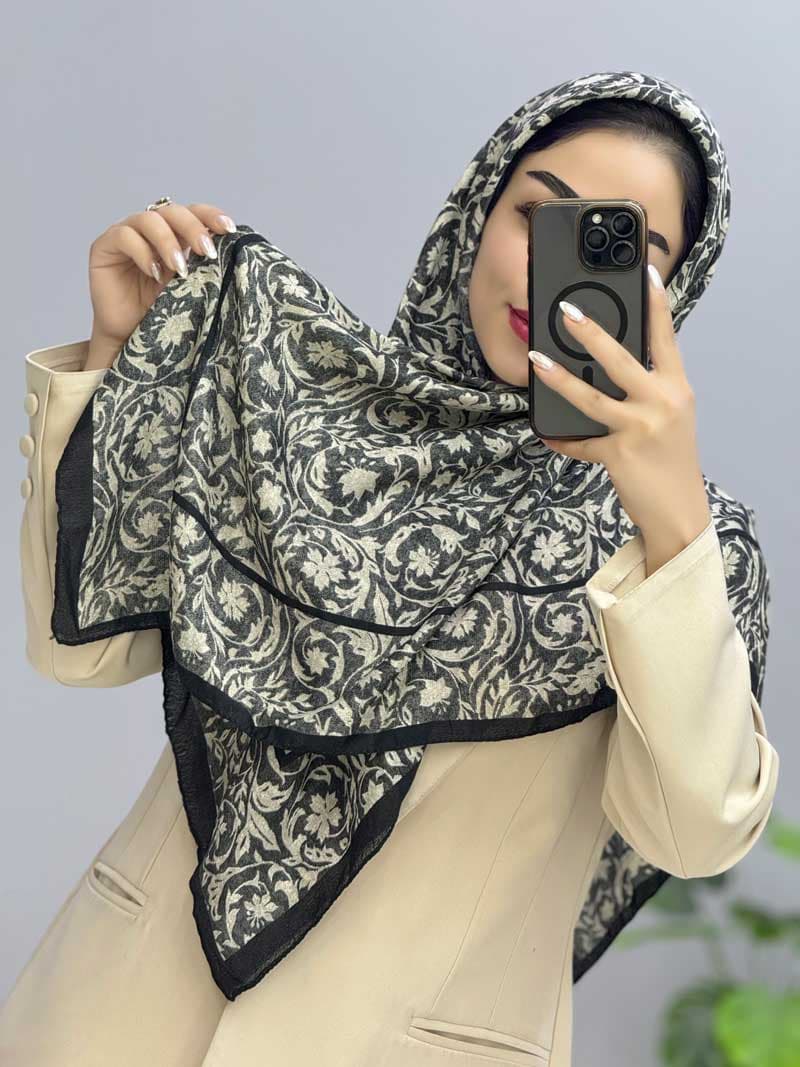 روسری گارزا رنگین کد 207115 — تصویر ۲