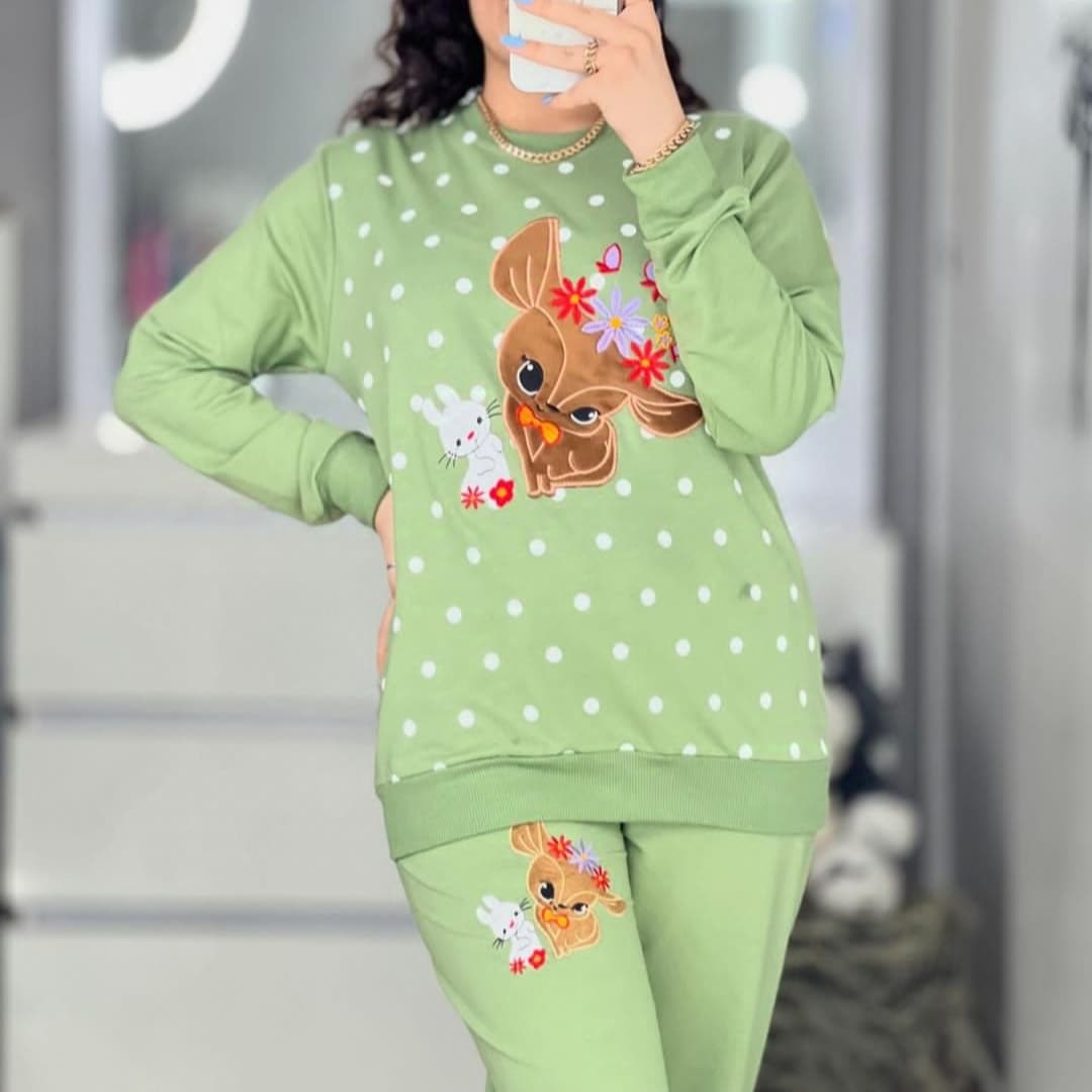 ست بلوز و شلوار زنانه طرح آهو