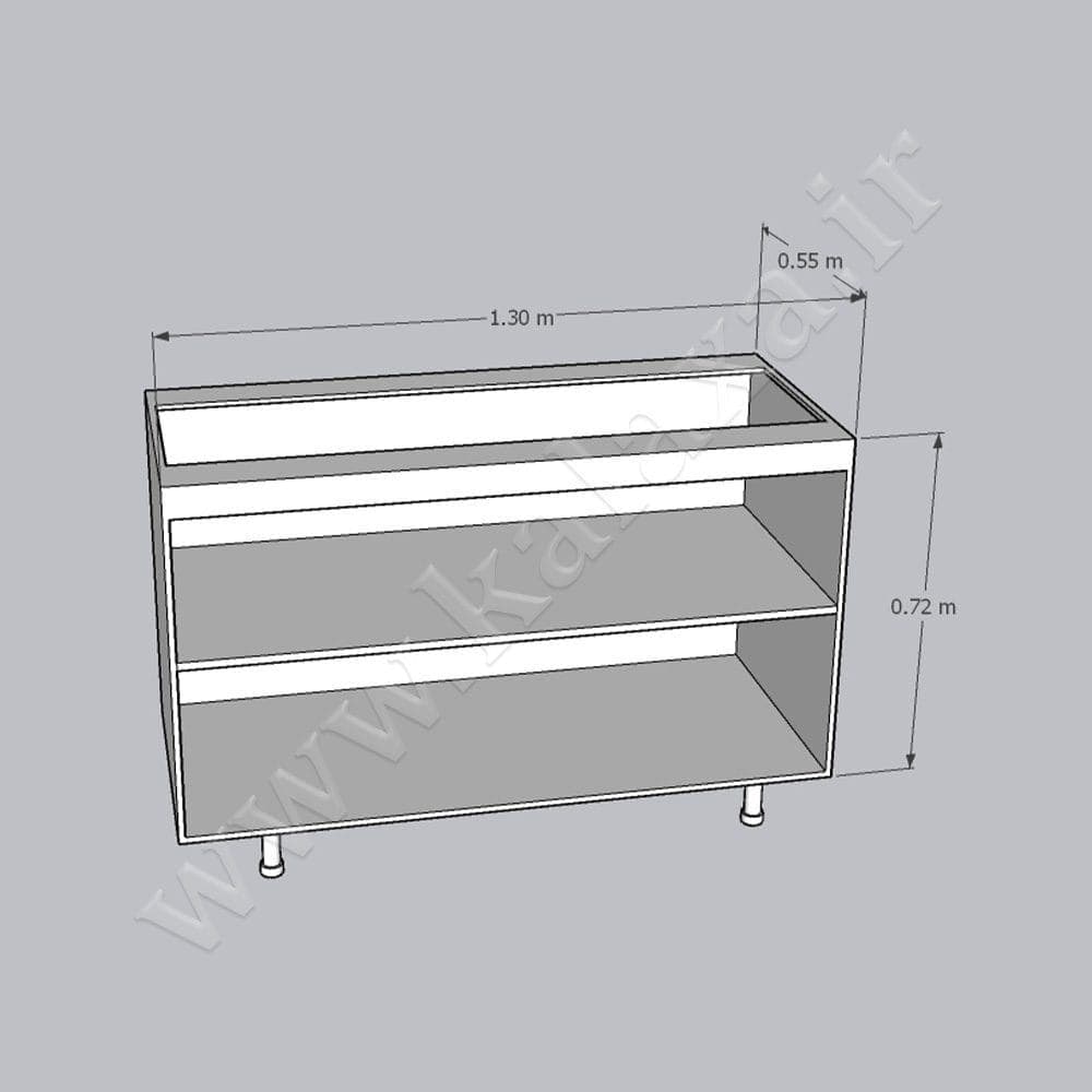 کابینت آماده تکی زمینی هایگلاس ترک طول 130 سانتیمتر — تصویر ۳
