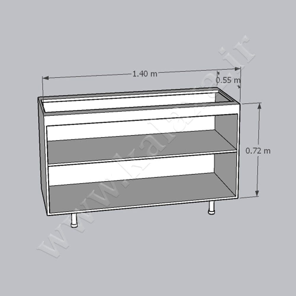 کابینت آماده تکی زمینی ام دی اف طول 140 سانتیمتر — تصویر ۳