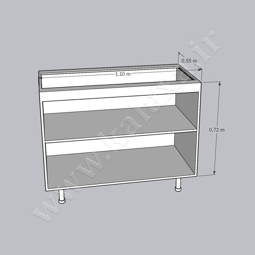 کابینت آماده تکی زمینی ام دی اف طول 110 سانتیمتر — تصویر ۳