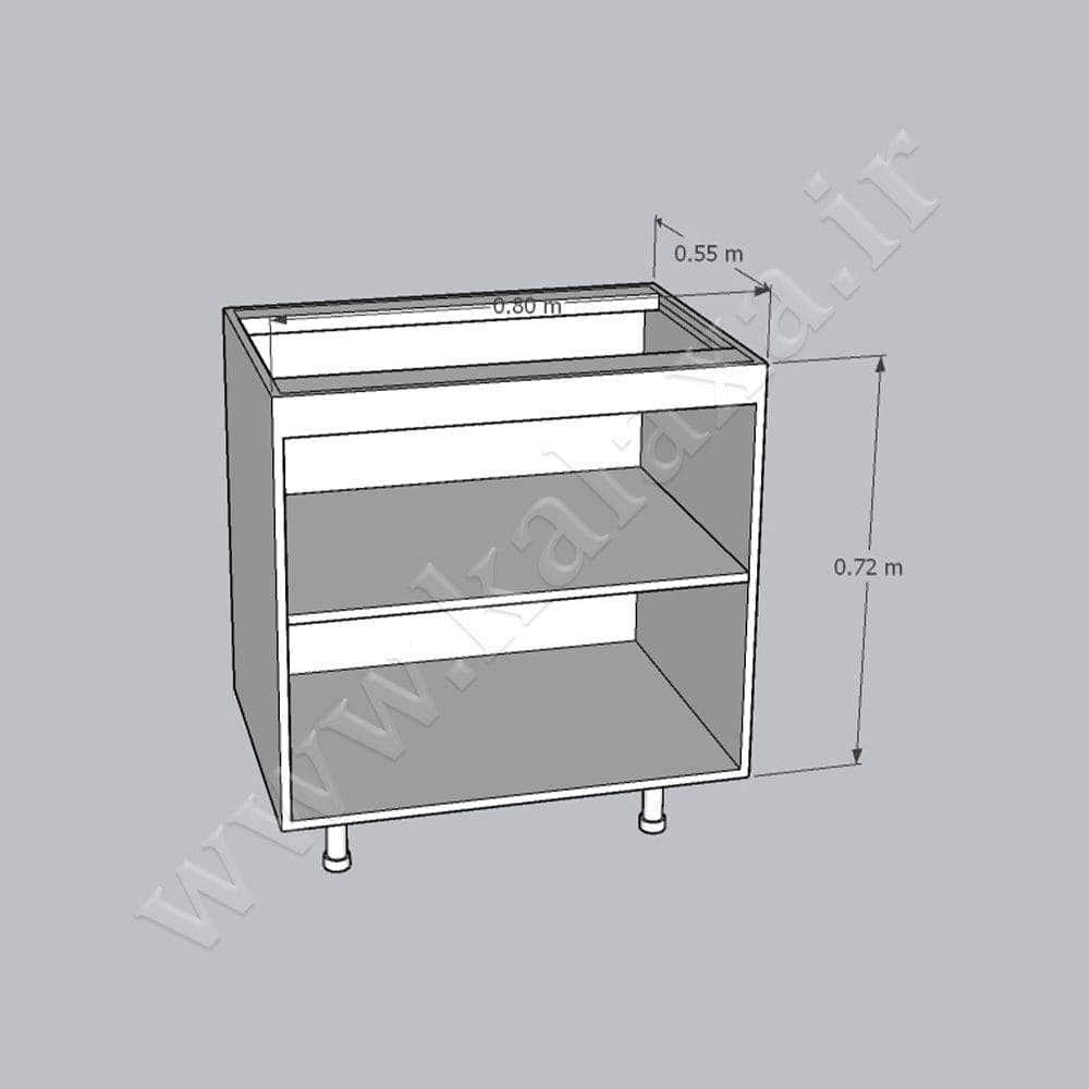 کابینت آماده تکی زمینی ام دی اف طول 80 سانتیمتر — تصویر ۳