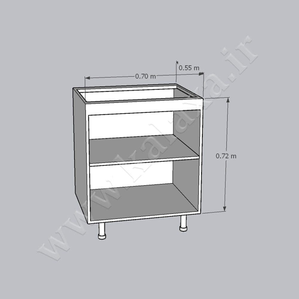 کابینت آماده تکی زمینی ام دی اف طول 70 سانتیمتر — تصویر ۳