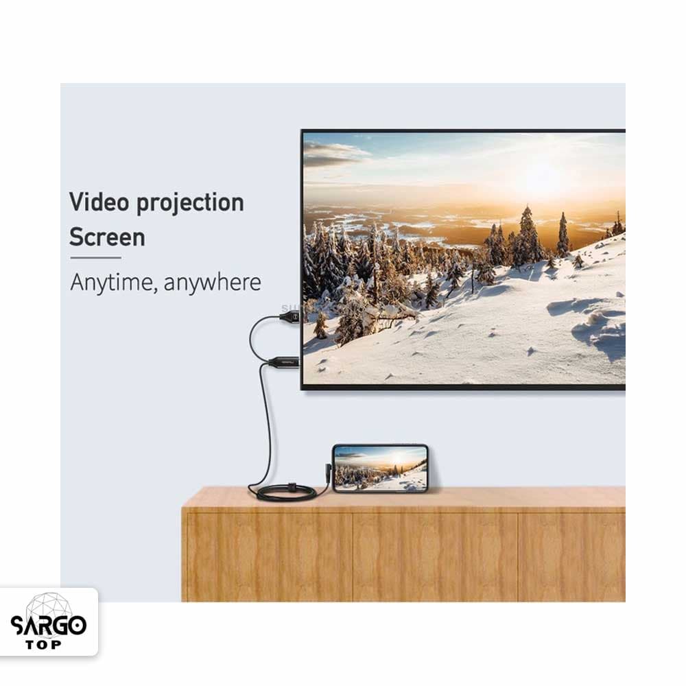 کابل تبدیل لایتنینگ به HDMI 4K مک دودو (Mcdodo) مدل CA-6400 مشکی 200 سانتیمتر — تصویر ۲
