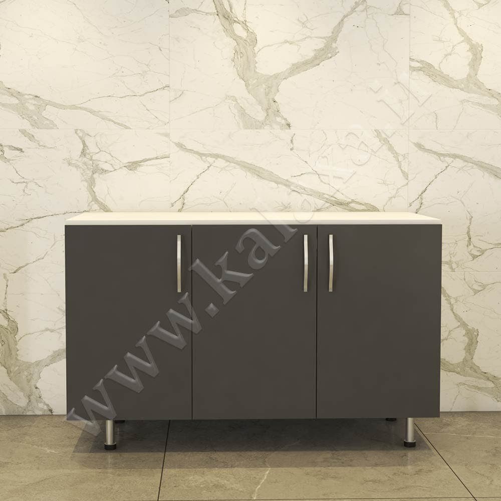 کابینت آماده تکی زمینی نئوپان طول 135 سانتیمتر