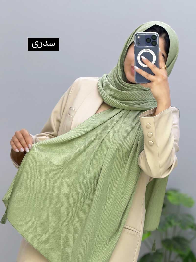 شال پلیسه سیدار کد 1019113 — تصویر ۷