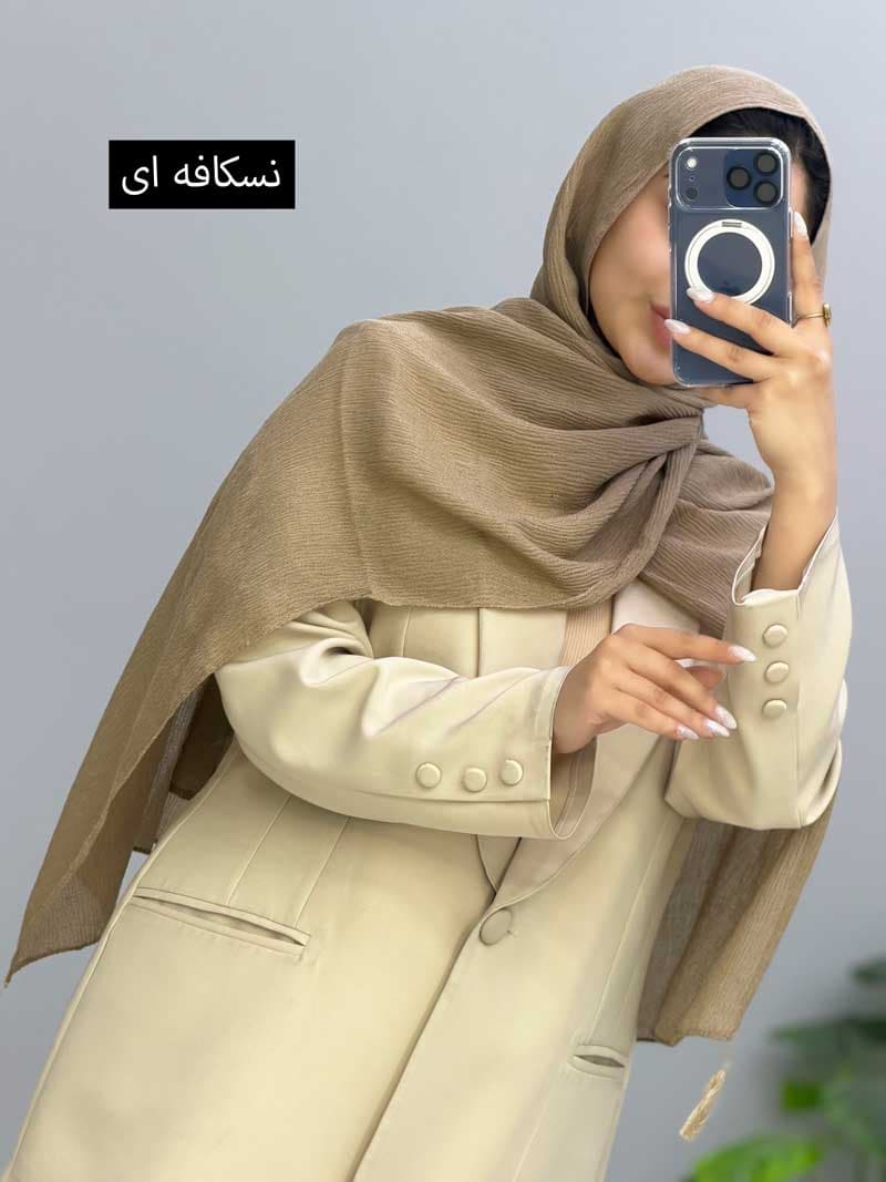 شال پلیسه سیدار کد 1019113 — تصویر ۳