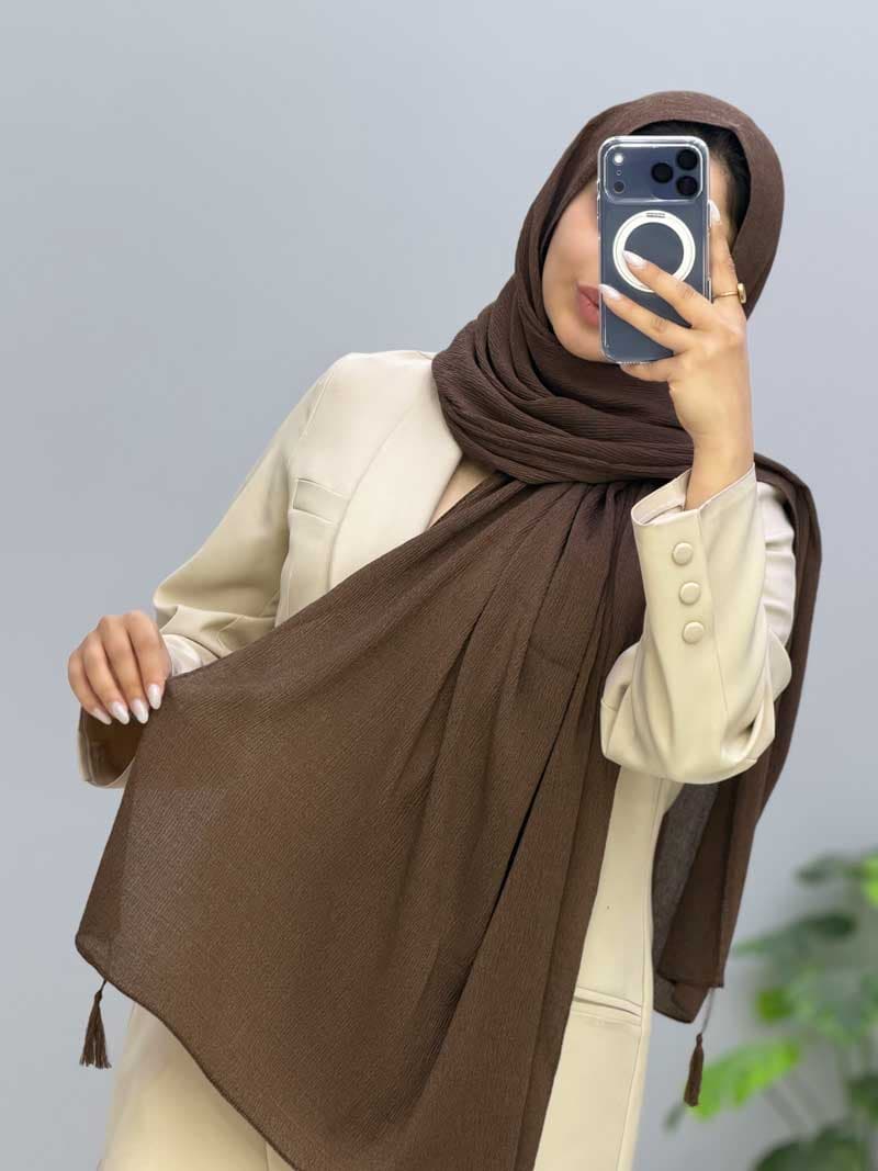شال پلیسه سیدار کد 1019113