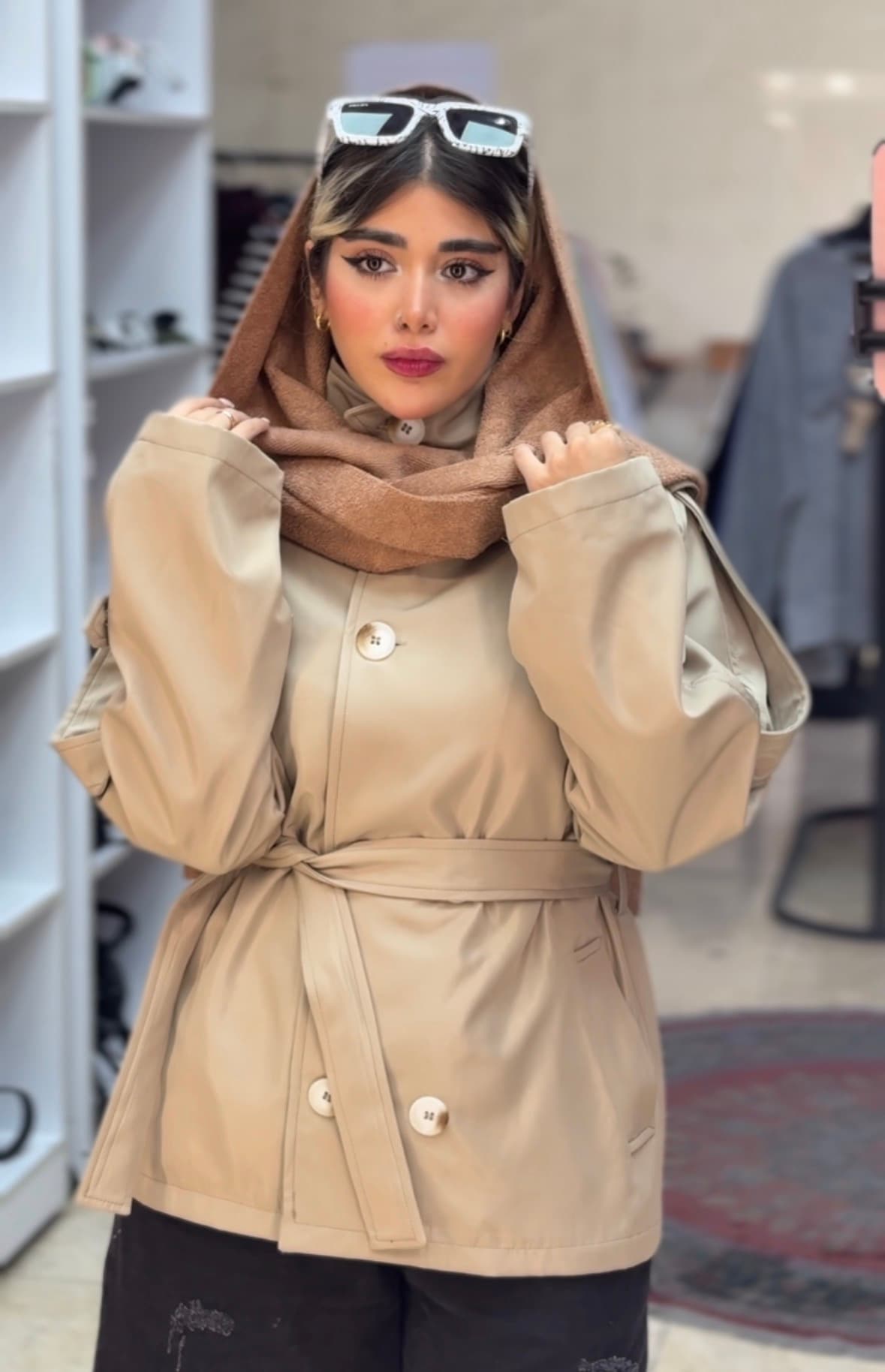 بارانی یقه ایستاده کد 13359