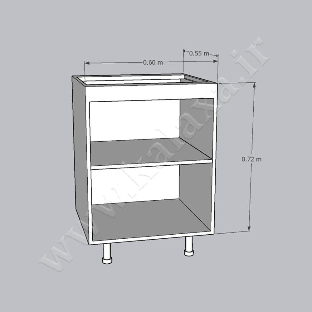 کابینت آماده تکی زمینی نئوپان طول 60 سانتیمتر — تصویر ۳