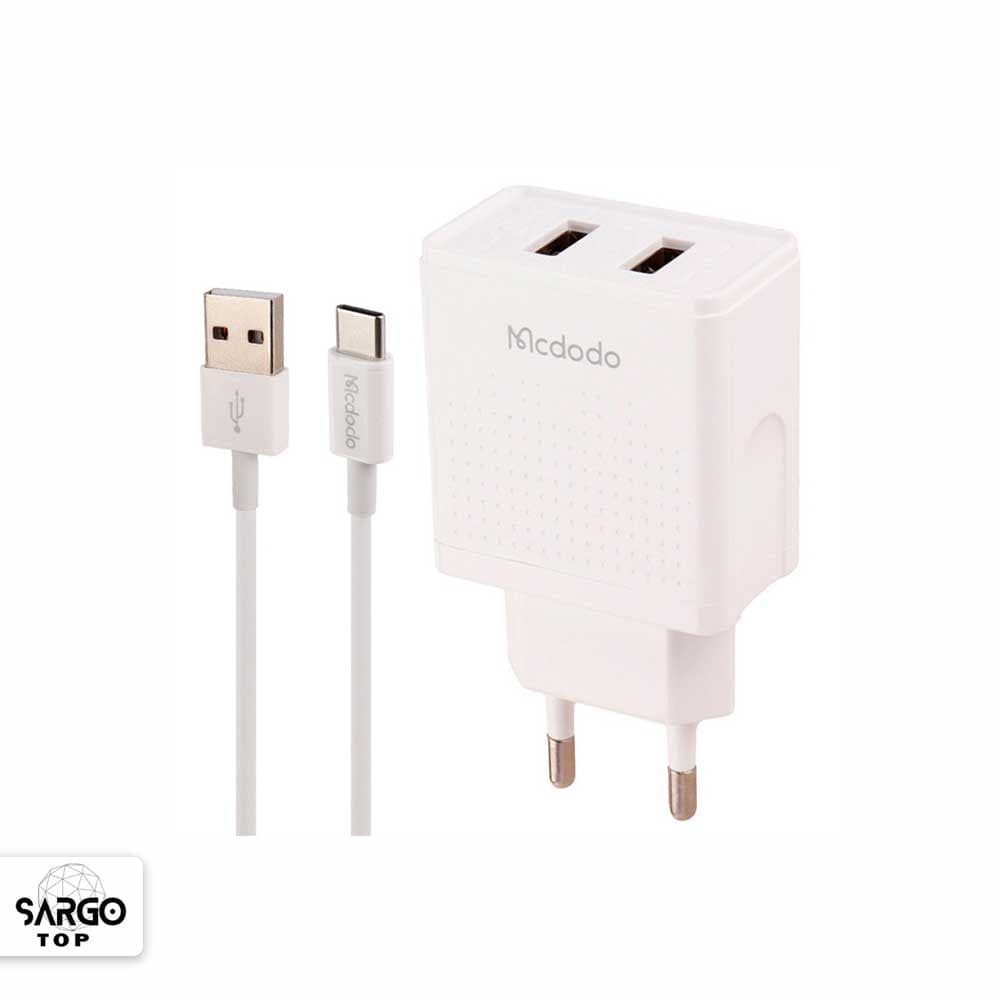 شارژر دیواری مک دودو (Mcdodo) 12 وات مدل CH-3972 با کابل Type-c طول 100 سانتیمتر
