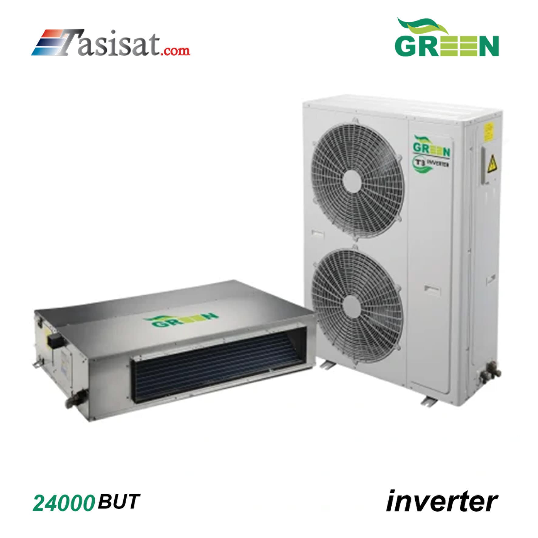 داکت اسپلیت گرین اینورتر تروپیکال BTU 24000 مدل GDS-24P1T3A2P