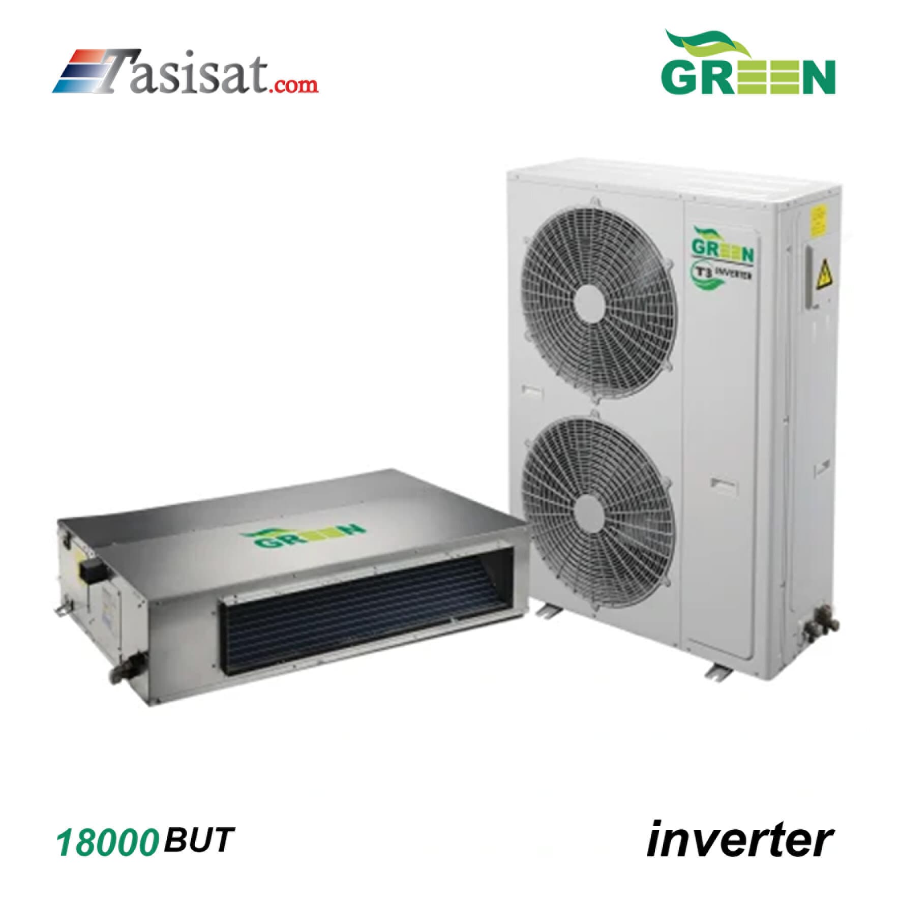 داکت اسپلیت گرین اینورتر تروپیکال BTU 18000 مدل GDS-18P1T3A2P