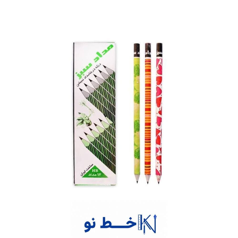 مداد مشکی سبز (12 عددی )