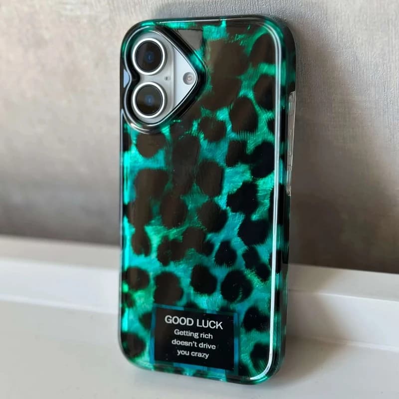 قاب گوشی iPhone 16 Pro آیفون طرح پلنگی سبز کد 831 — تصویر ۲
