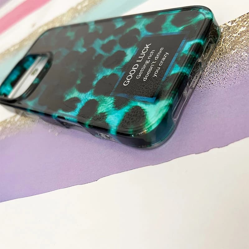 قاب گوشی iPhone 16 Pro آیفون طرح پلنگی سبز کد 831 — تصویر ۳
