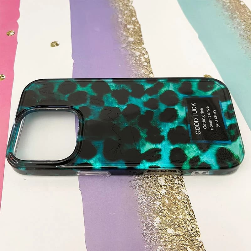 قاب گوشی iPhone 16 Pro آیفون طرح پلنگی سبز کد 831